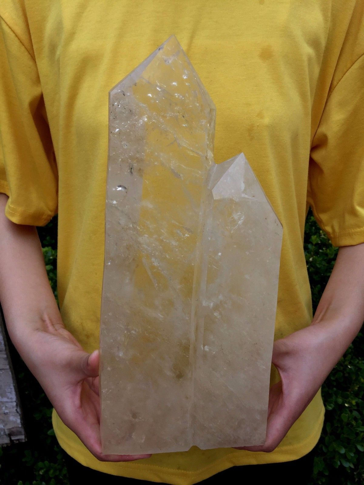 3257g Natural Clear White Obelisk Quartz Crystal point Healing 7-3-10