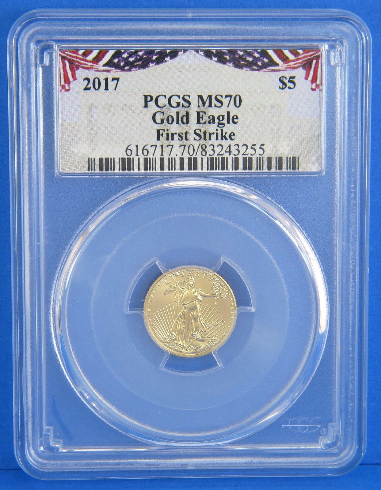 2017 Gold Eagle 5 Dollar PCGS MS70 First Strike United States Coin