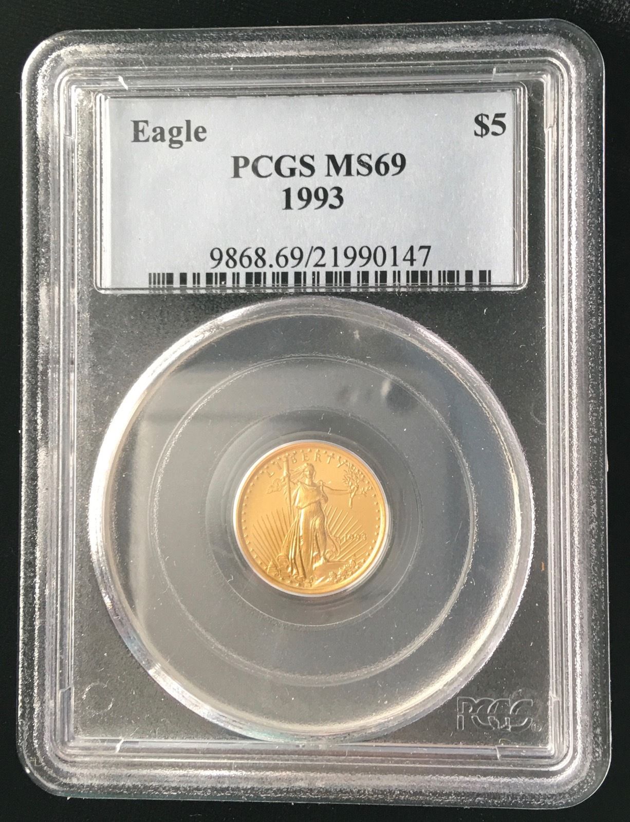 1993 $5 Gold Eagle MS69 - Mint State / Uncirculated