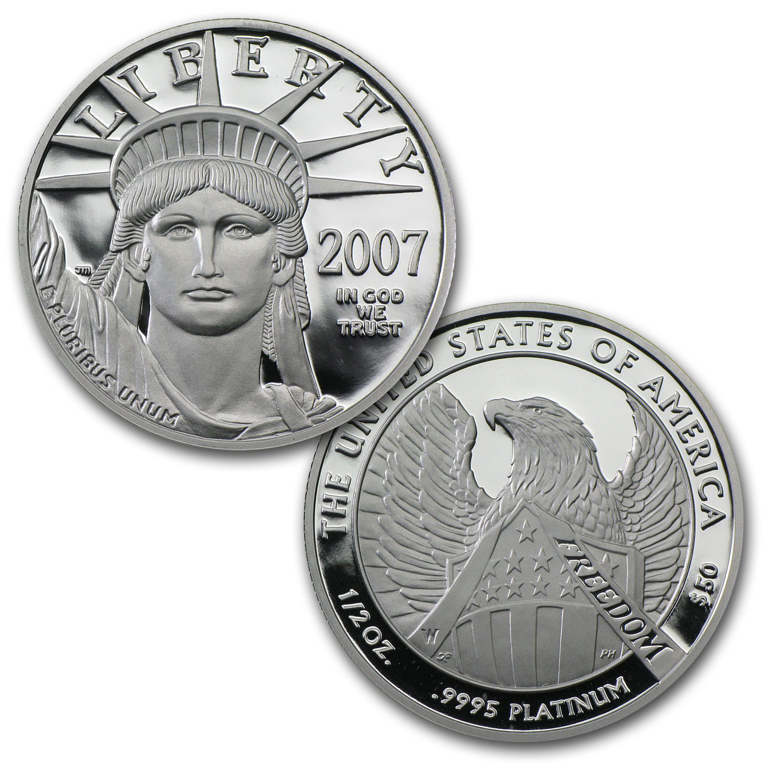 2007-W 2-Coin Proof Platinum Eagle Set (10th Anniv, Box & COA) - SKU #32963