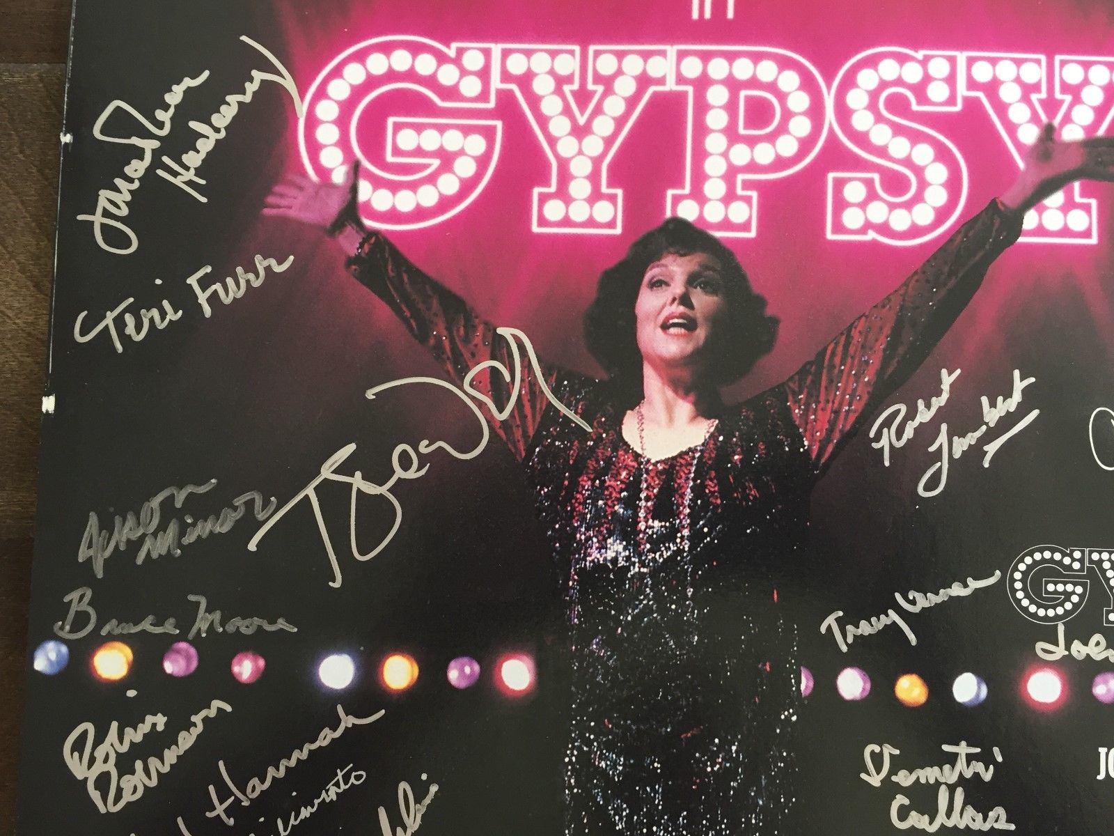 14" X 22" Cast Signed Poster of the show "Gypsy"-Tyne Daly