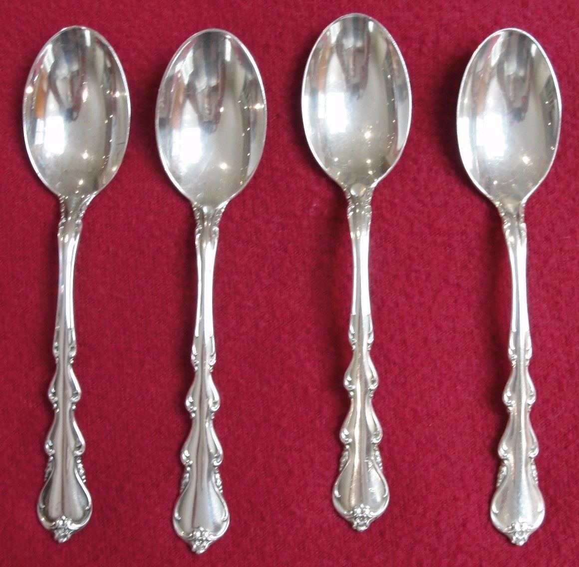 ANGELIQUE Set of 4 - 6" Long Spoons ~ International Sterling Silver, Post-1940