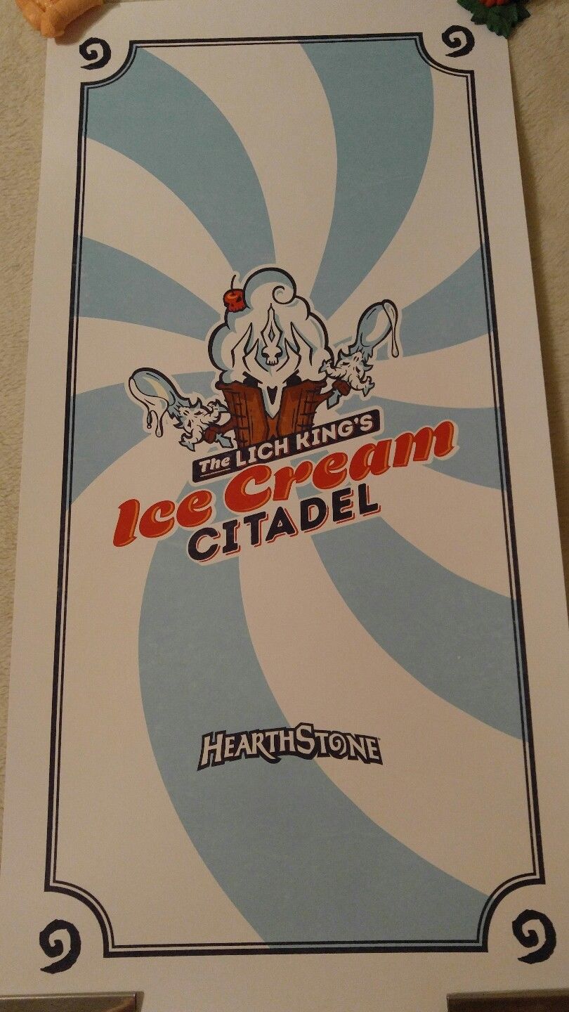 SDCC 2017 Blizzard Hearthstone Lich King's Ice Cream Citadel Poster WoW Warcraft