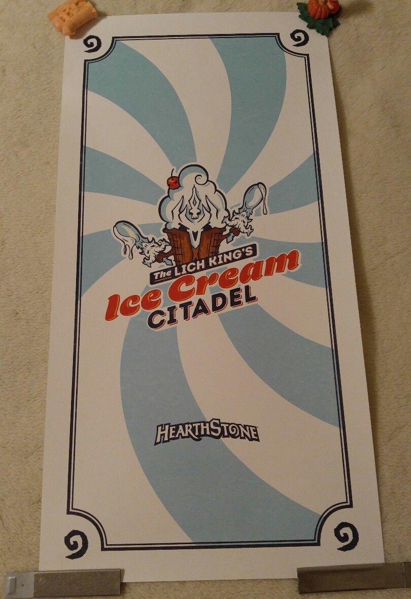 SDCC 2017 Blizzard Hearthstone Lich King's Ice Cream Citadel Poster WoW Warcraft