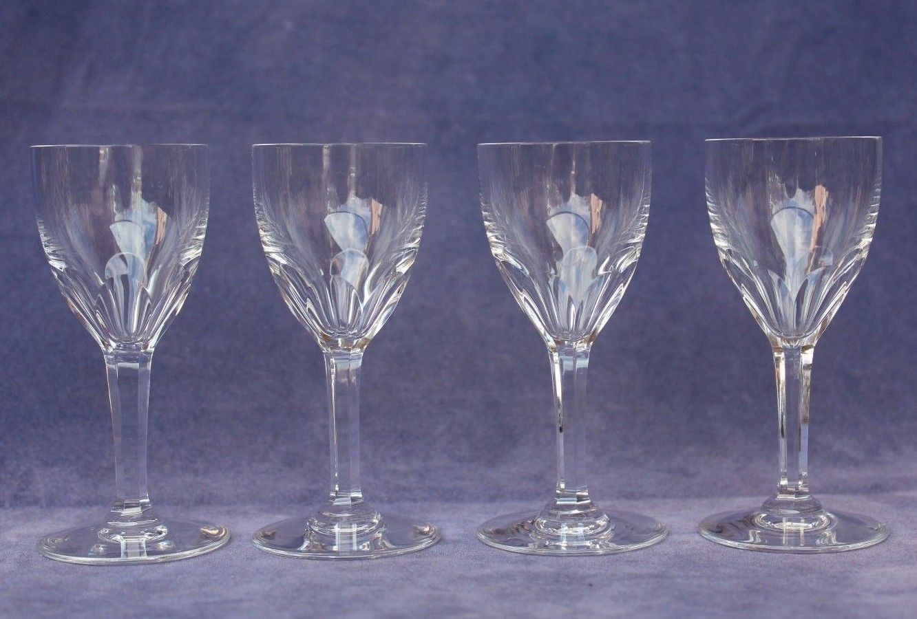 Baccarat Set of 4 Clear Crystal GENOVA Pattern 3⅝" Cordial Glasses