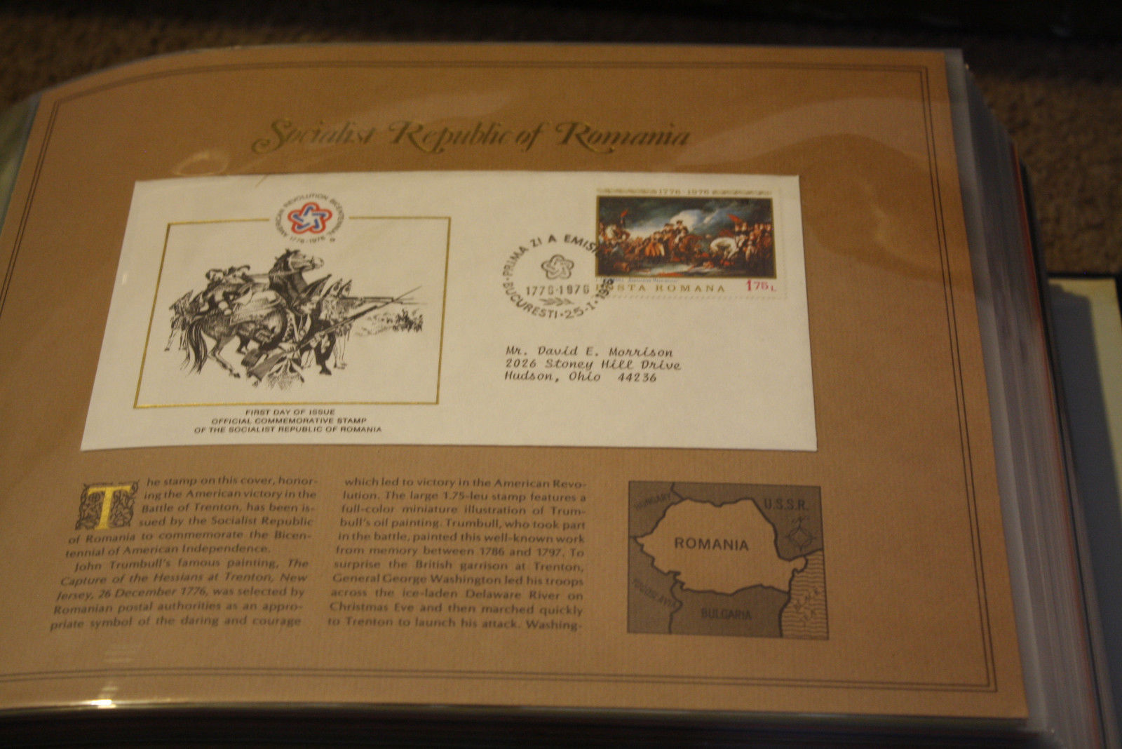 Worldwide Stamps The American Revolution Bicentennial First Day Cover Collection