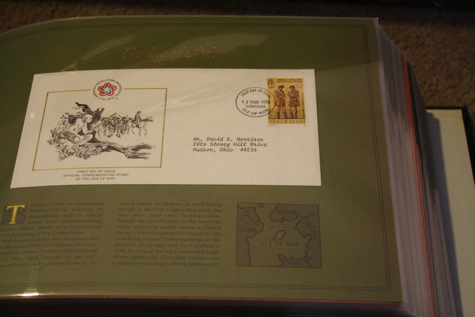 Worldwide Stamps The American Revolution Bicentennial First Day Cover Collection