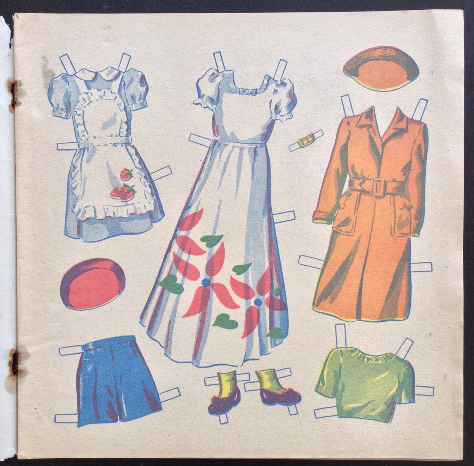 Bob and Ann Scissors Cut Out Paper Dolls Book, 1946, Uncut, Vintage