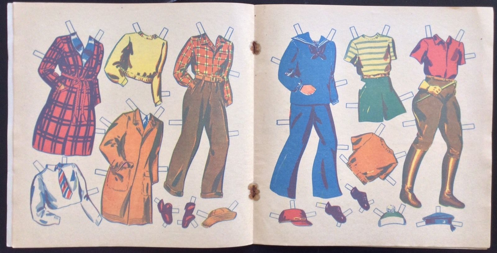 Bob and Ann Scissors Cut Out Paper Dolls Book, 1946, Uncut, Vintage