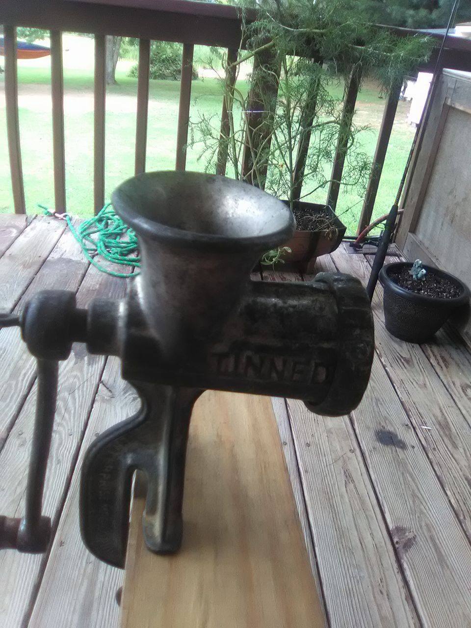 Vintage Antique ENTERPRISE 5 meat grinder Tinned 1930's USA