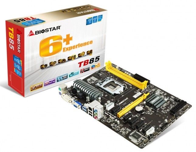 BIOSTAR TB85 LGA 1150 Intel B85 Motherboard ETH ZCASH ZEC 3 YEAR WARRANTY