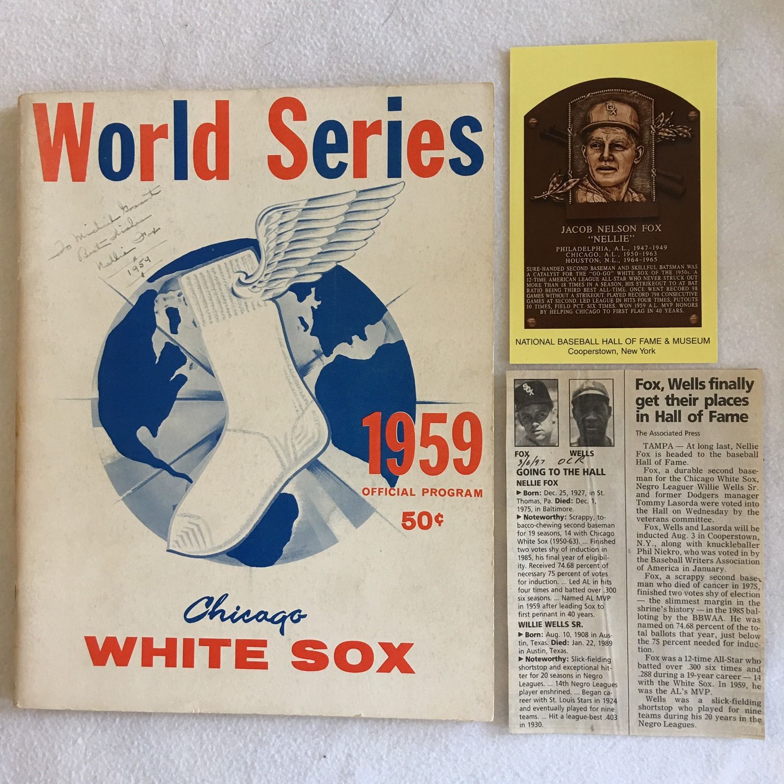 ORIGINAL~1959 WORLD SERIES PROGRAM~Chicago WHITE SOX vs Los Angeles DODGERS