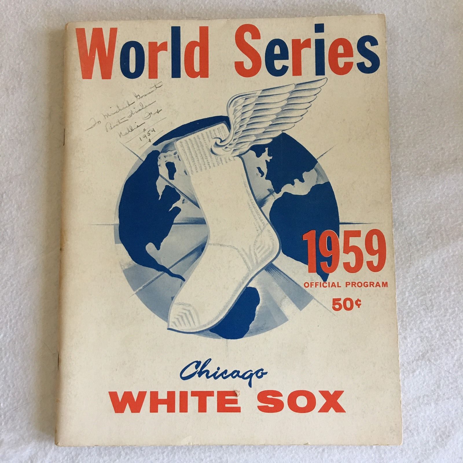 ORIGINAL~1959 WORLD SERIES PROGRAM~Chicago WHITE SOX vs Los Angeles DODGERS