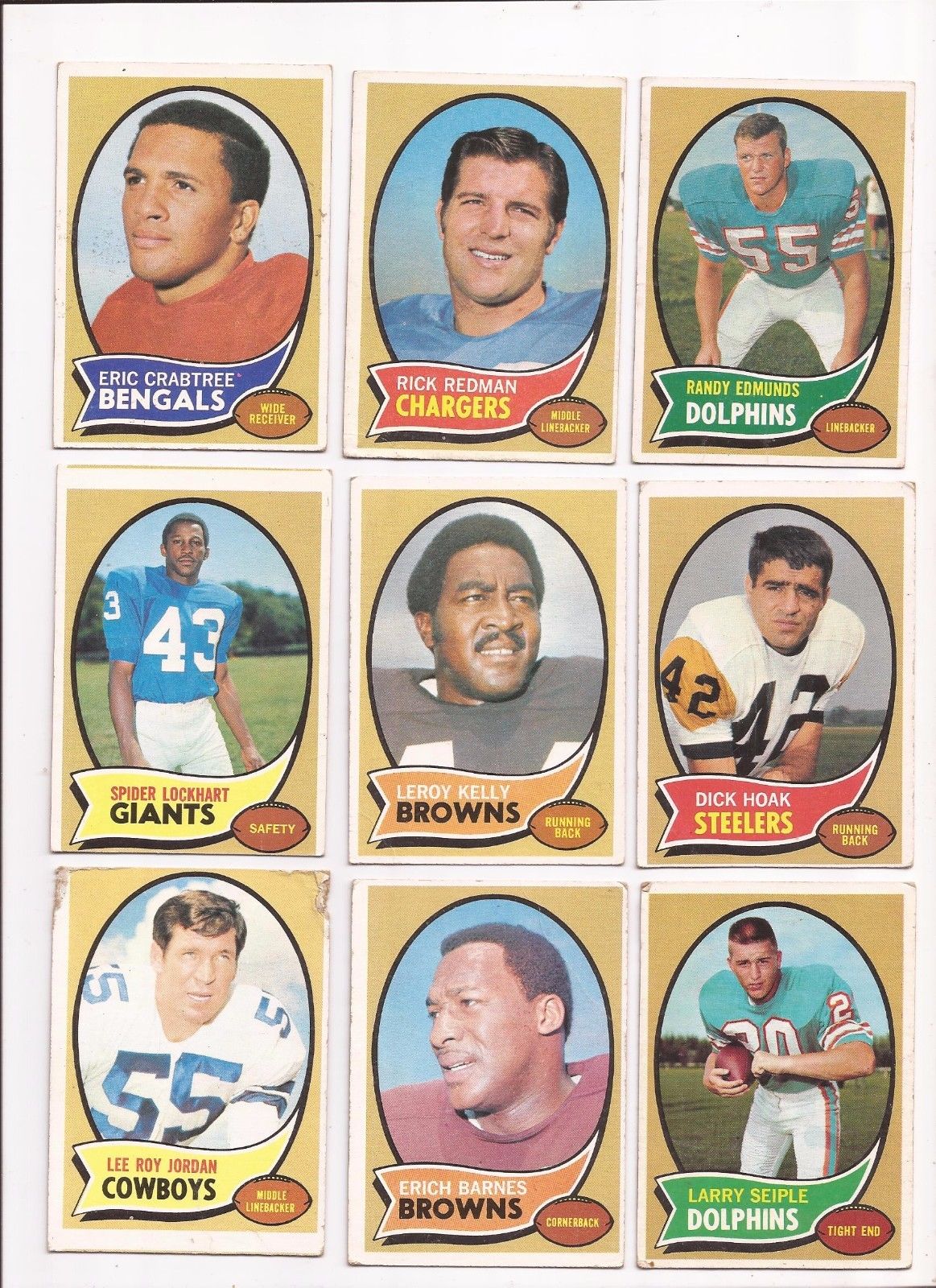 1970 TOPPS FOOTBALL --- 43 CARD LOT