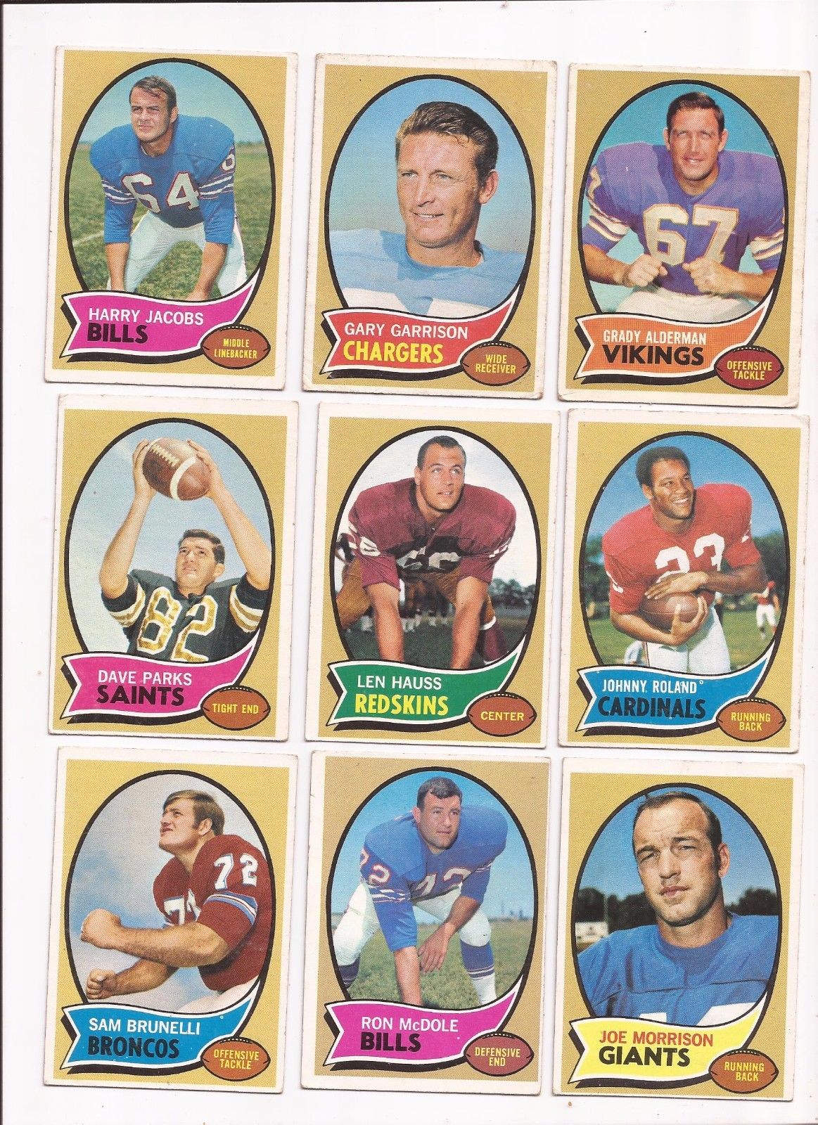 1970 TOPPS FOOTBALL --- 43 CARD LOT