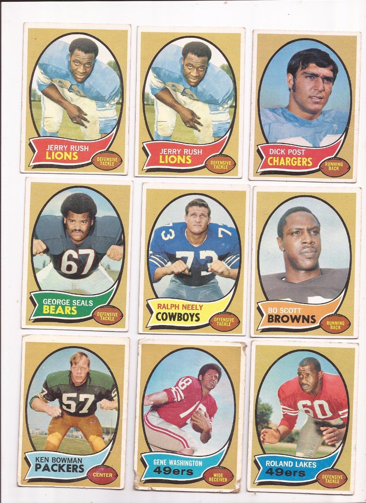 1970 TOPPS FOOTBALL --- 43 CARD LOT