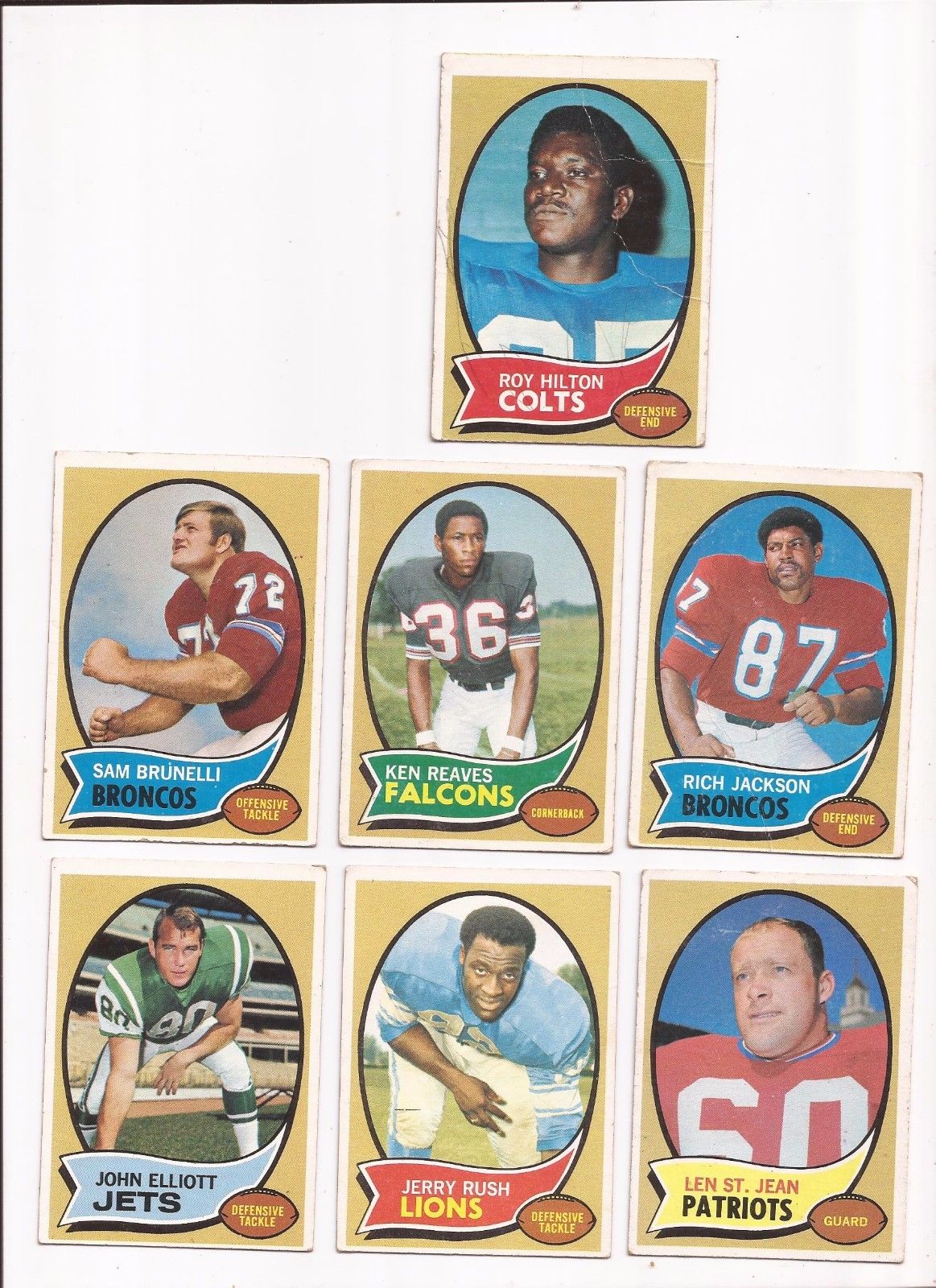 1970 TOPPS FOOTBALL --- 43 CARD LOT