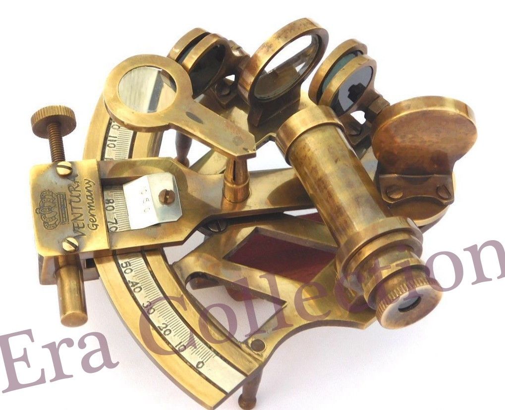 Solid Brass Sextant Nautical Maritime Astrolabe Marine Gift Ships Instrument 3"