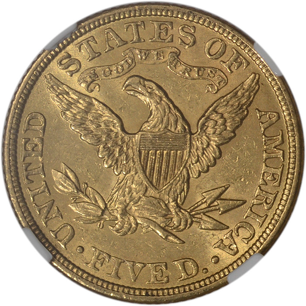 US Gold $5 Liberty Head Eagle - NGC MS61 - Random Date