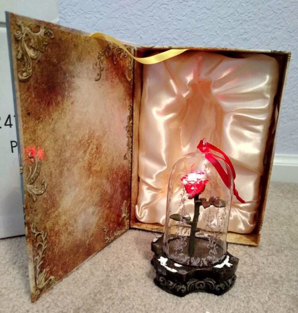 Light Up Rose Ornament Beauty And The Beast Disney Store 2017