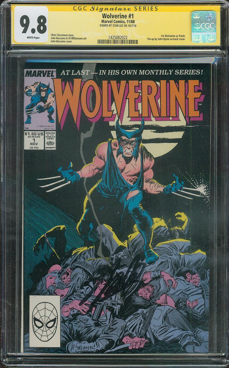 Wolverine 1 CGC SS 9.8 Stan Lee Signed 1988 John Buscema Cover 1st Patch