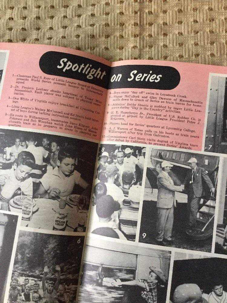 Vintage 1954 Little League Baseball World Series Program Magazine Schenectady NY