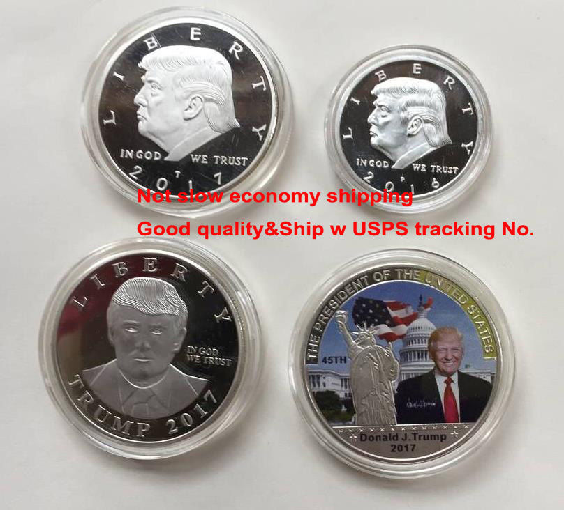 4 Donald Trump Coin Make America GREAT AGAIN Flag Eagle collection SILVER coins