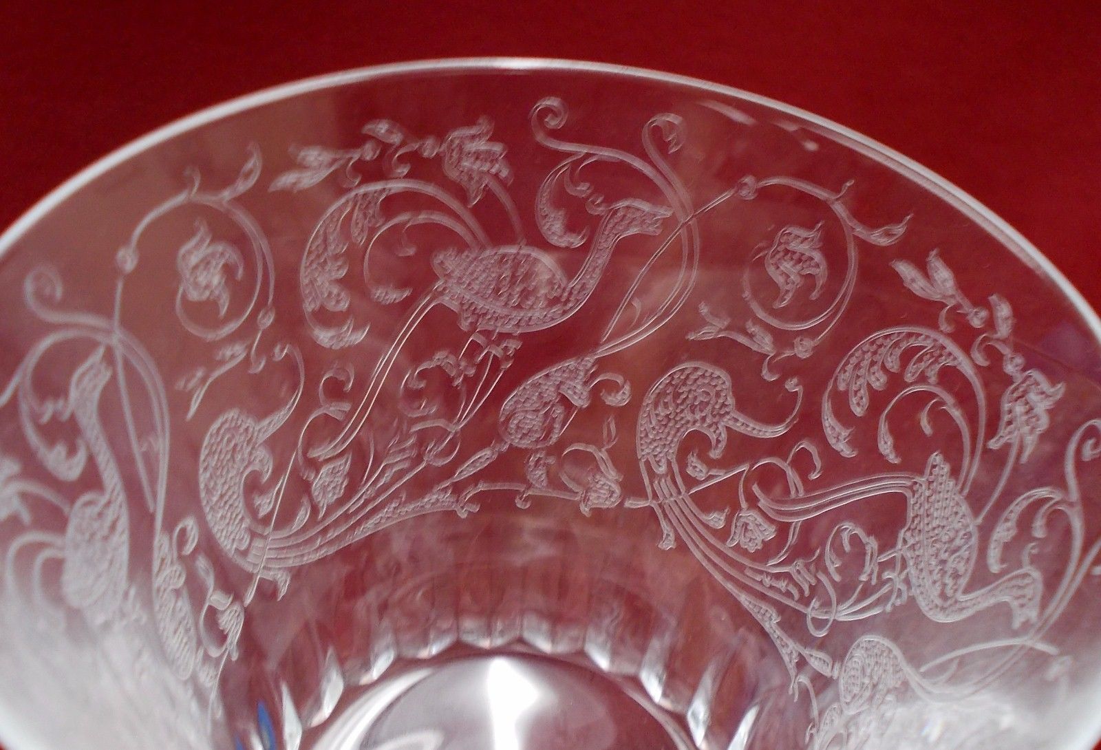 BACCARAT crystal PARME pattern Red Wine Glass/Goblet  5-1/2"