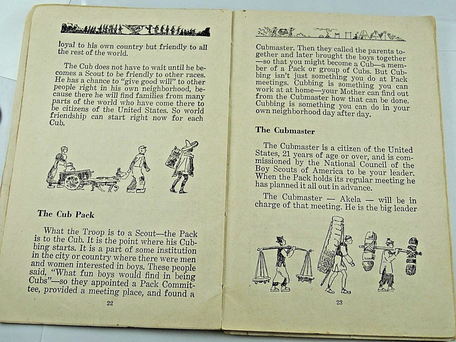 A VINTAGE 1943 BOY SCOUTS OF AMERICA "THE WOLF CUBBOOK"