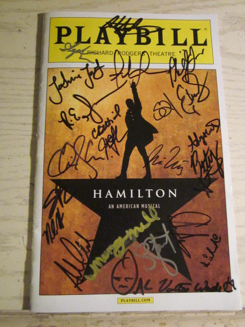 Hamilton signed Playbill 22 Signatures of Original Cast Members