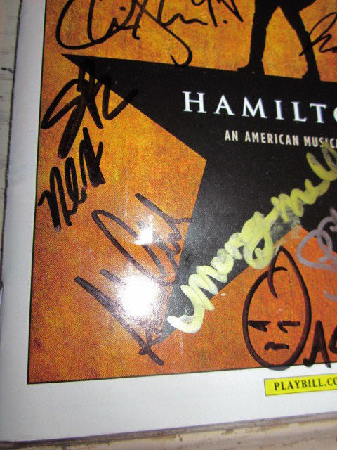 Hamilton signed Playbill 22 Signatures of Original Cast Members