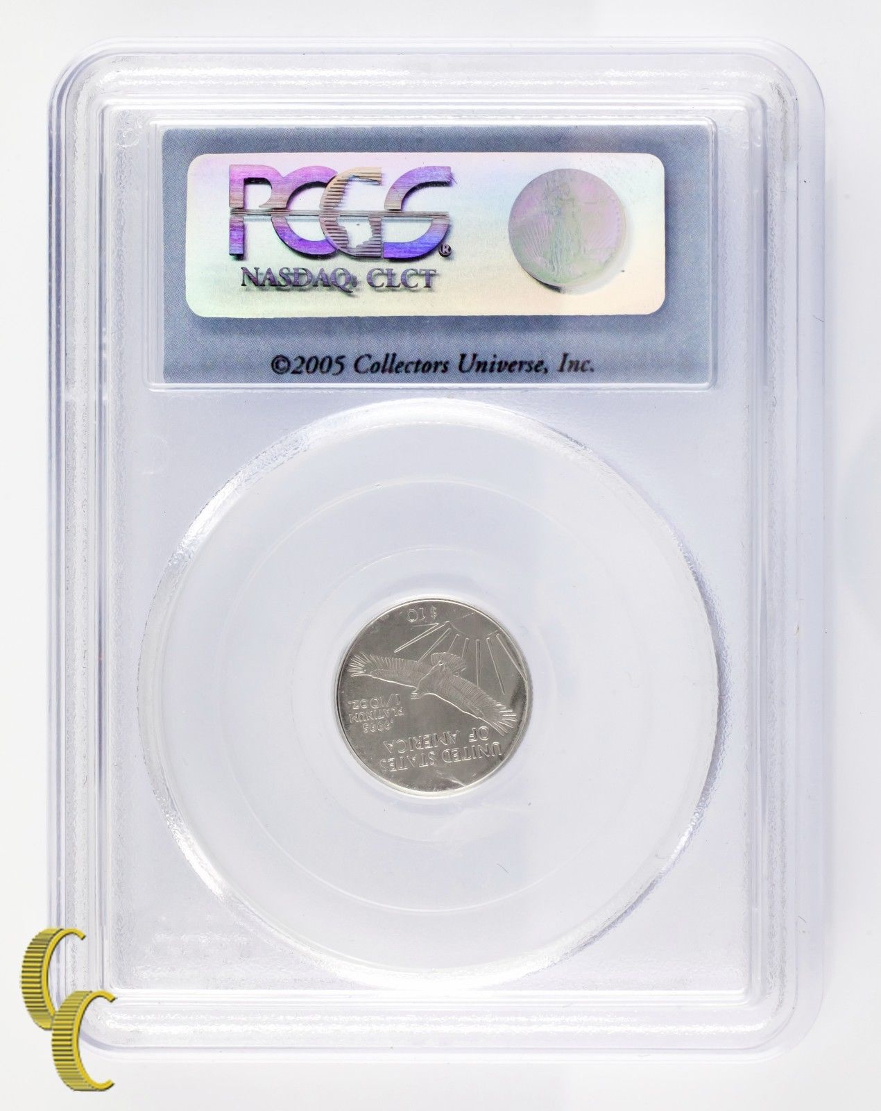 2005 Platinum 1/10 oz. 20th Anniversary Statue of Liberty PCGS Graded MS69