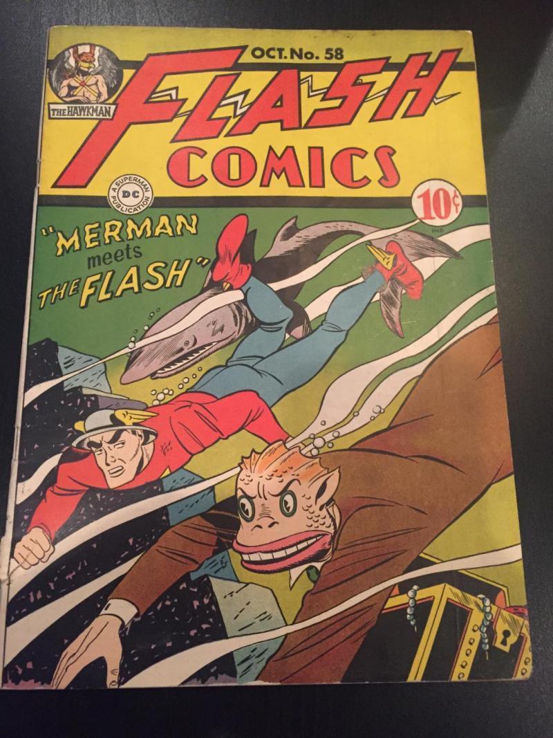 Flash Comics 58 Golden Age DC Comics