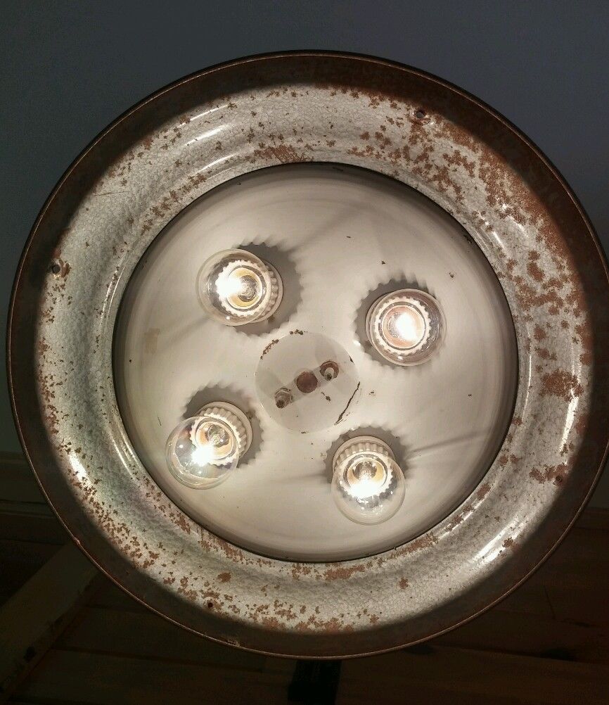 Antique Industrial hanging Ceiling light/Lamp, Mid Century Steam Punk, UFO Shape