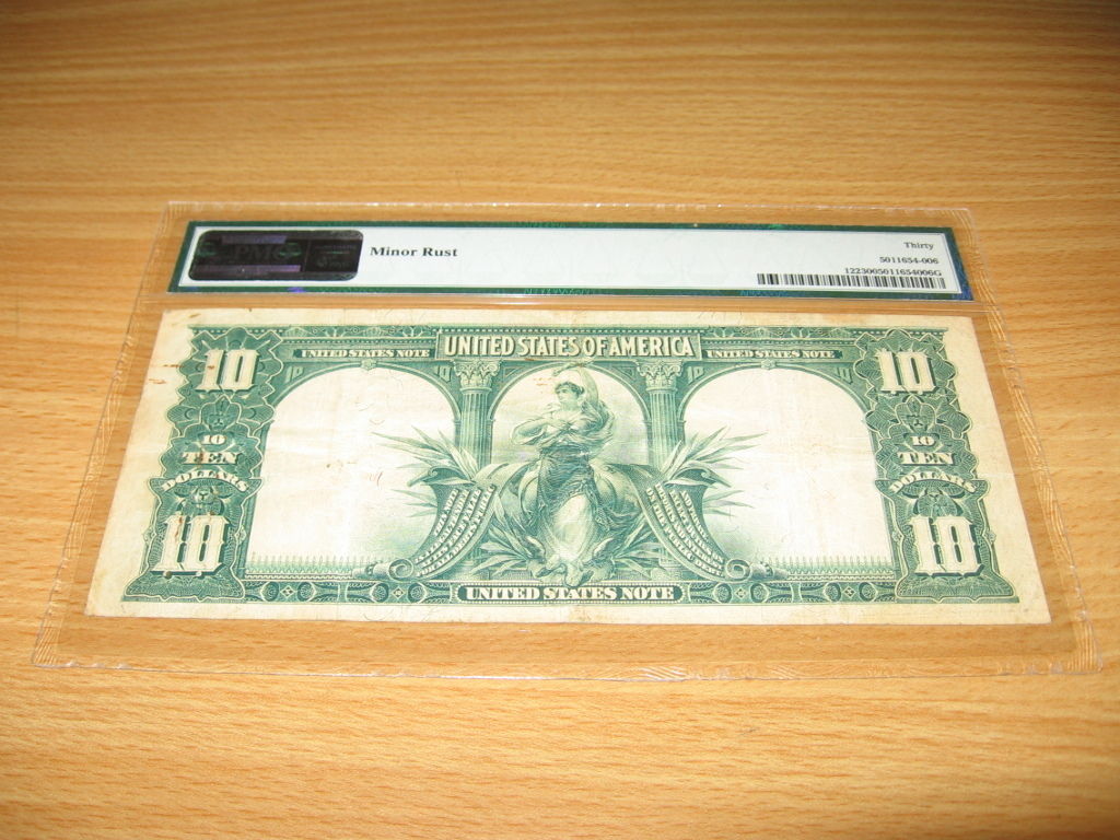 1901 $10 Ten Dollar Bison Note - PMG 30 Very Fine Fr #122