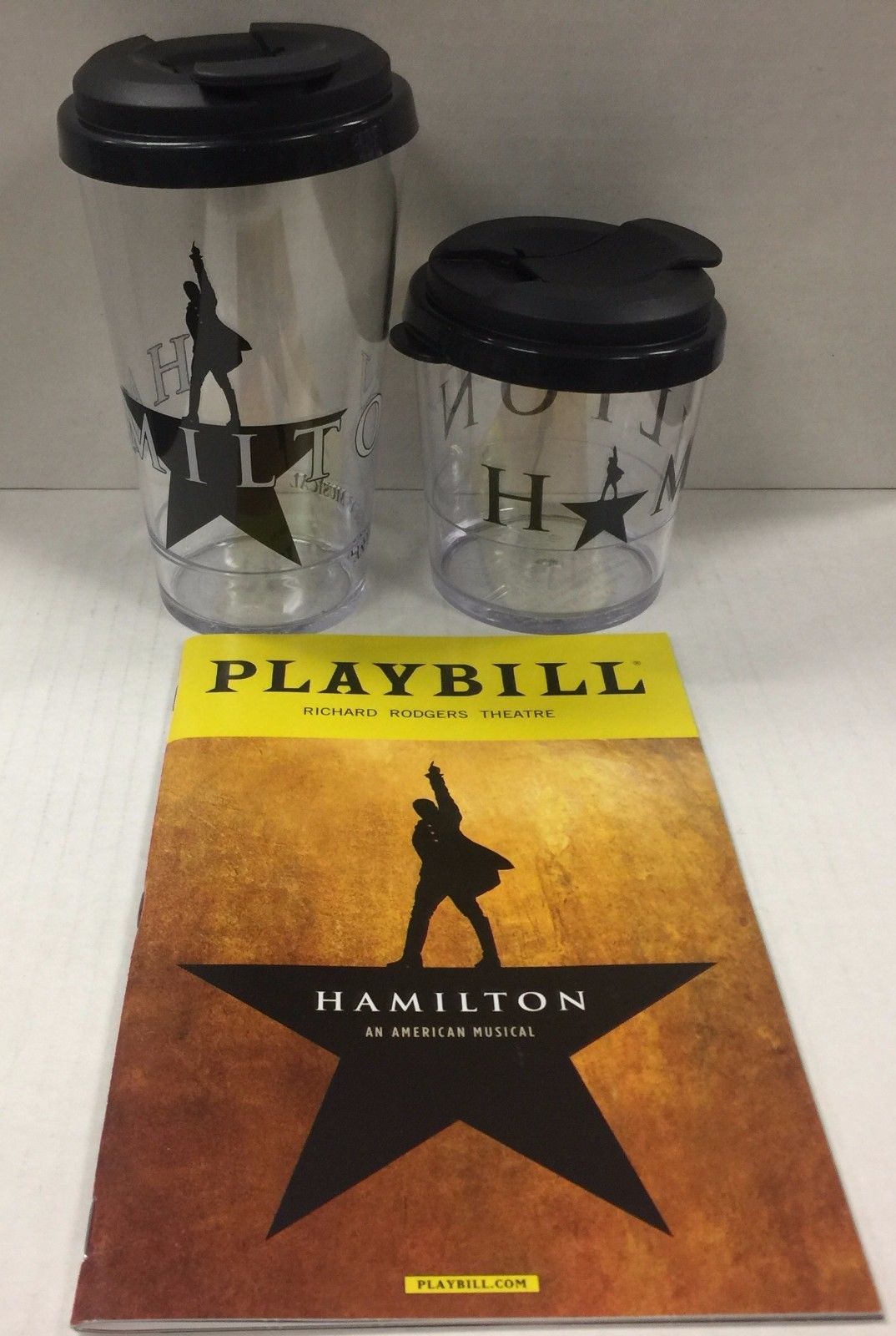 Hamilton The Musical Combo Package Large & Small Souvenir Cups + Playbill