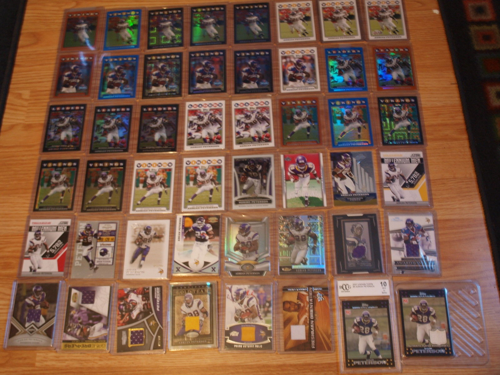 ADRIAN PETERSON CARD LOT RARE jersey GOLD chrome ROOKIE refractor XFRACTOR