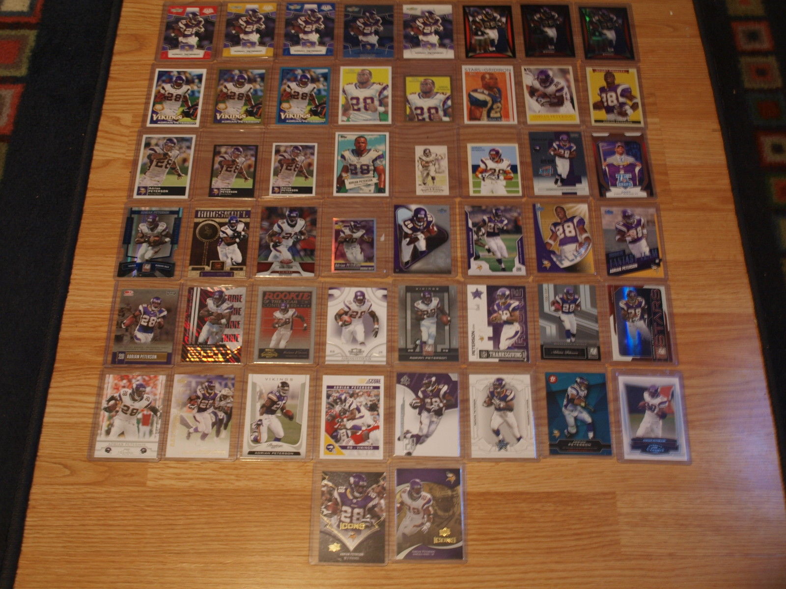 ADRIAN PETERSON CARD LOT RARE jersey GOLD chrome ROOKIE refractor XFRACTOR