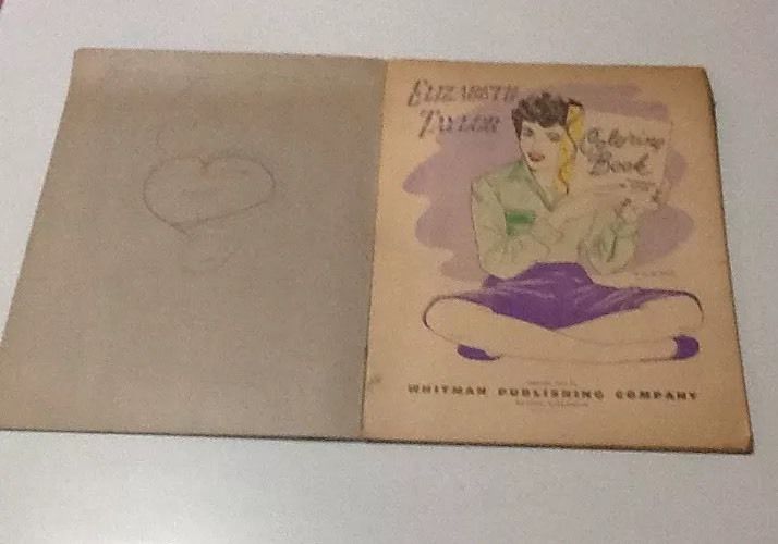 Elizabeth Taylor Coloring Book 1954 Whitman