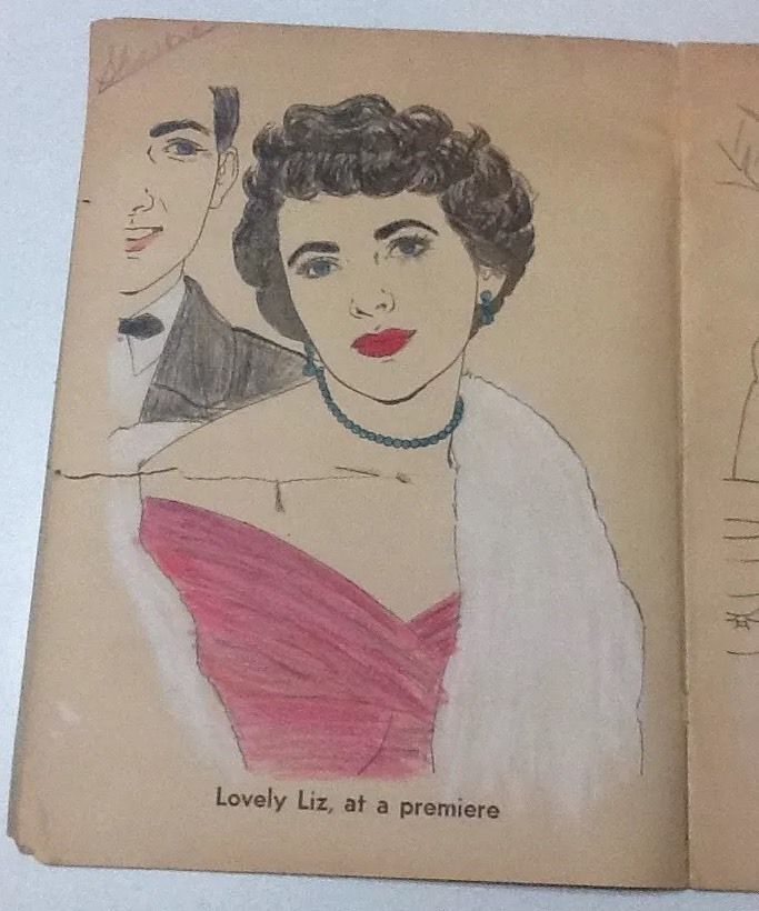 Elizabeth Taylor Coloring Book 1954 Whitman