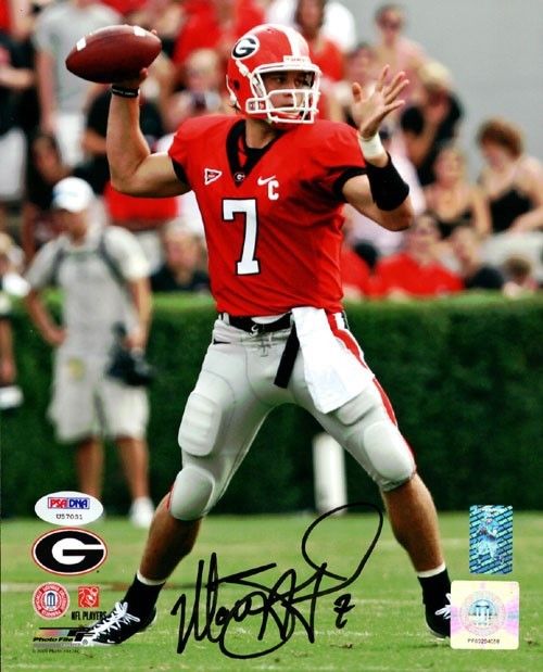 MATTHEW STAFFORD AUTOGRAPHED SIGNED 8X10 PHOTO GEORGIA BULLDOGS PSA/DNA