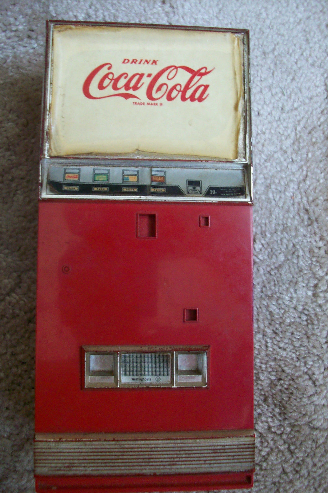 Vintage 1960's Coca-Cola Transistor  AM/FM Radio Westinghouse Vending Rare