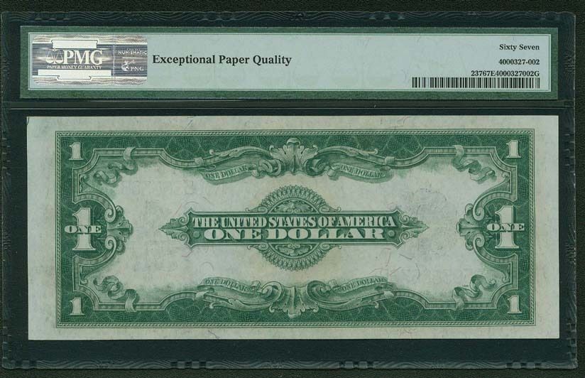 1923 $1 SILVER CERTIFICATE BANKNOTE FR-237 CERTIFIED PMG GEM UNCIRCULATED-67-EPQ