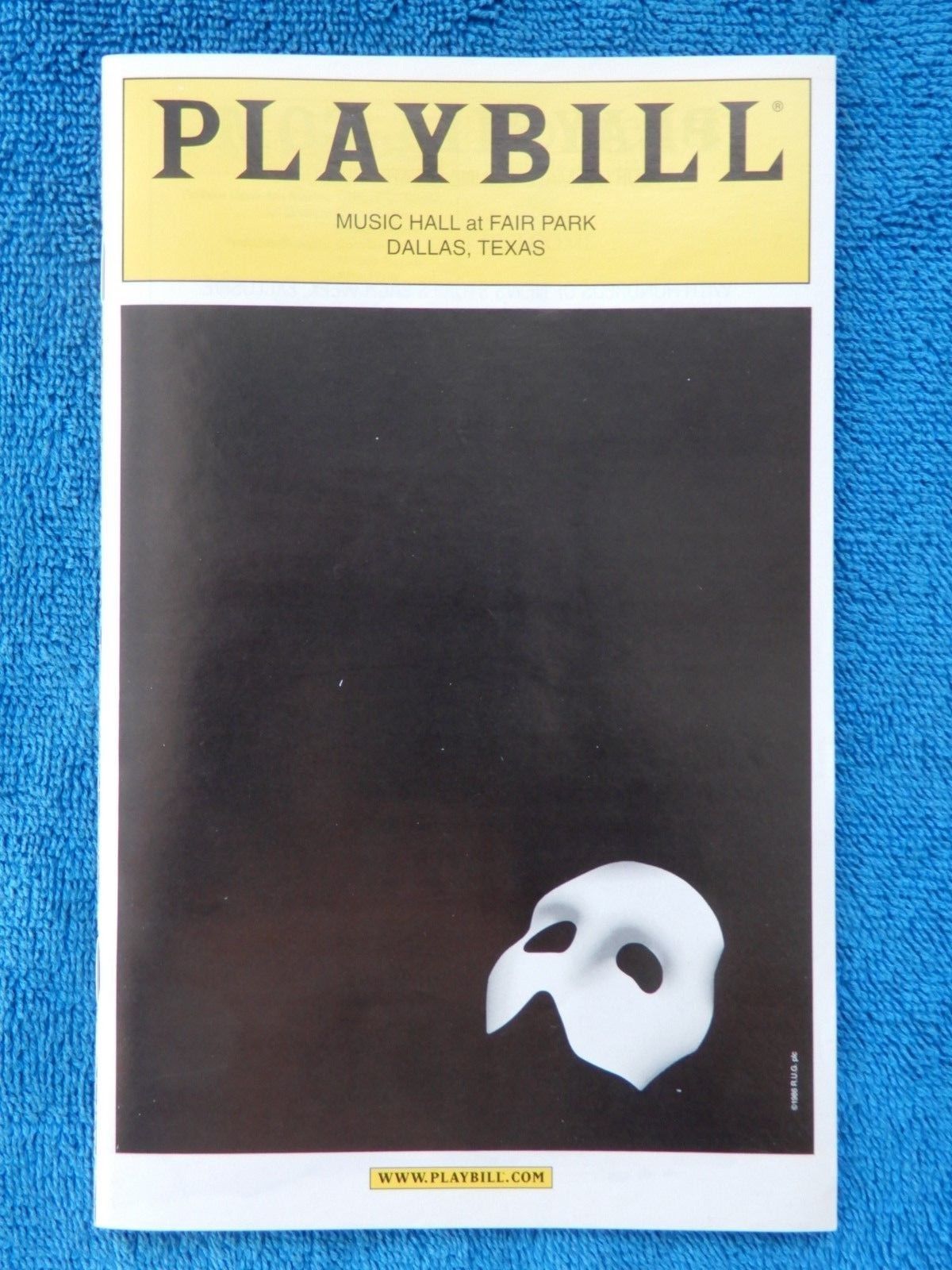 The Phantom Of The Opera - Music Hall Playbill w/Ticket - February 21st, 2010
