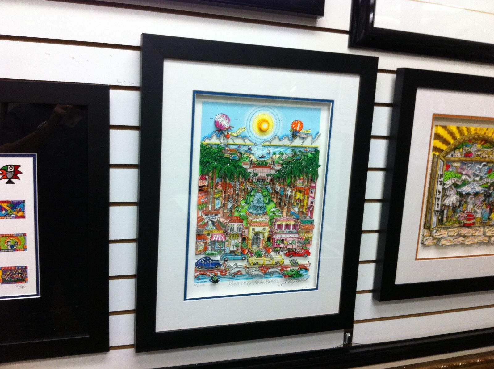 Charles Fazzino " Perfectly Palm Beach " 3-D Art Signed & Number Deluxe Edition