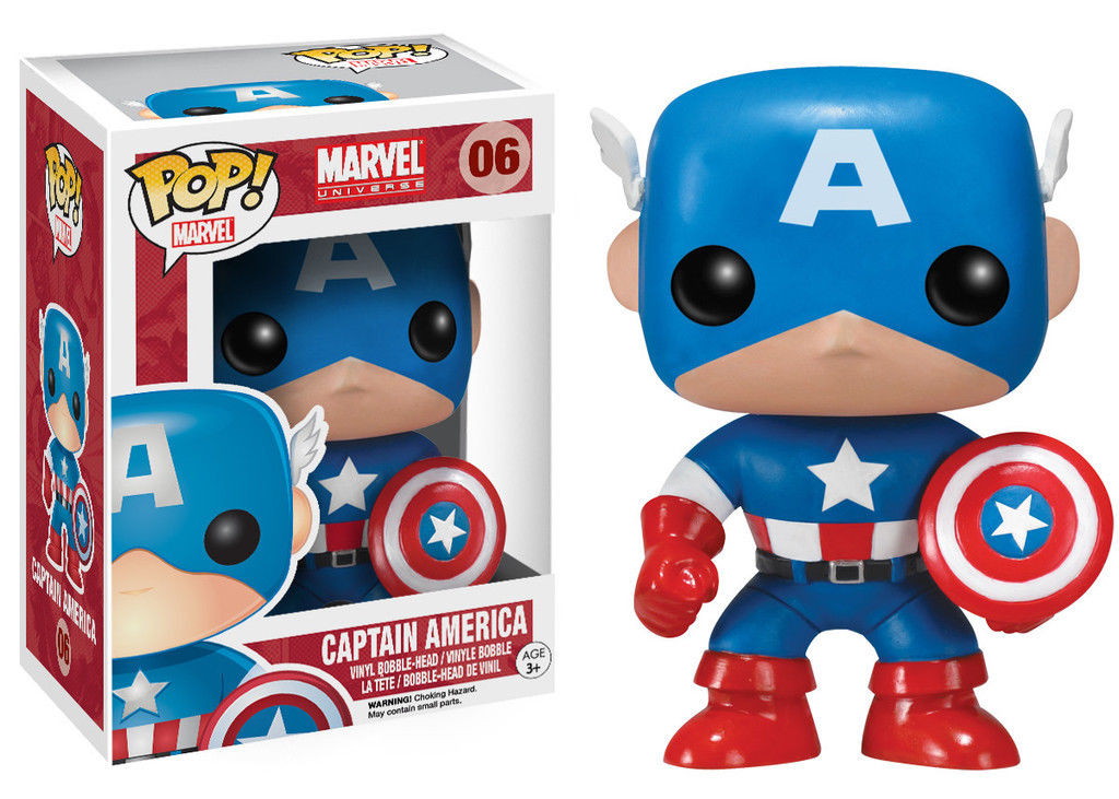 Funko Pop Marvel Comics - Captain America Bobble Vinyl Action Figure Collectible