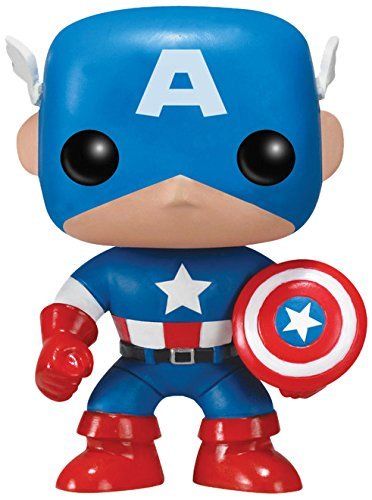 Funko Pop Marvel Comics - Captain America Bobble Vinyl Action Figure Collectible