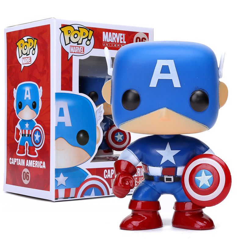 Funko Pop Marvel Comics - Captain America Bobble Vinyl Action Figure Collectible