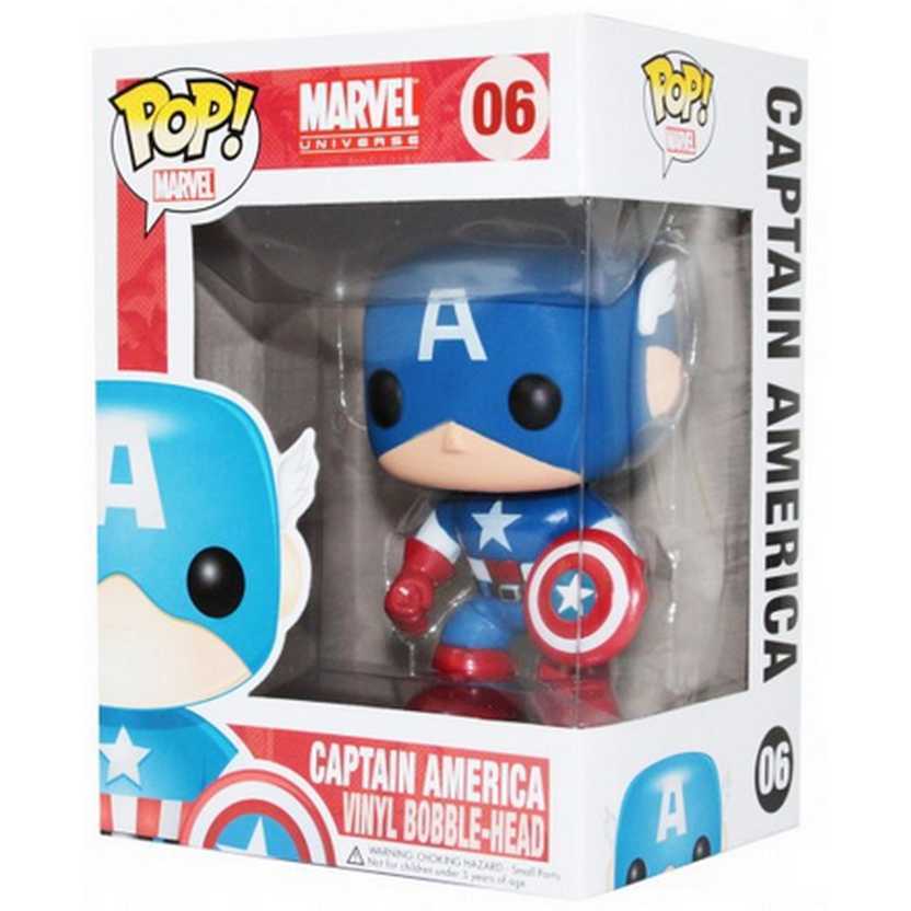 Funko Pop Marvel Comics - Captain America Bobble Vinyl Action Figure Collectible