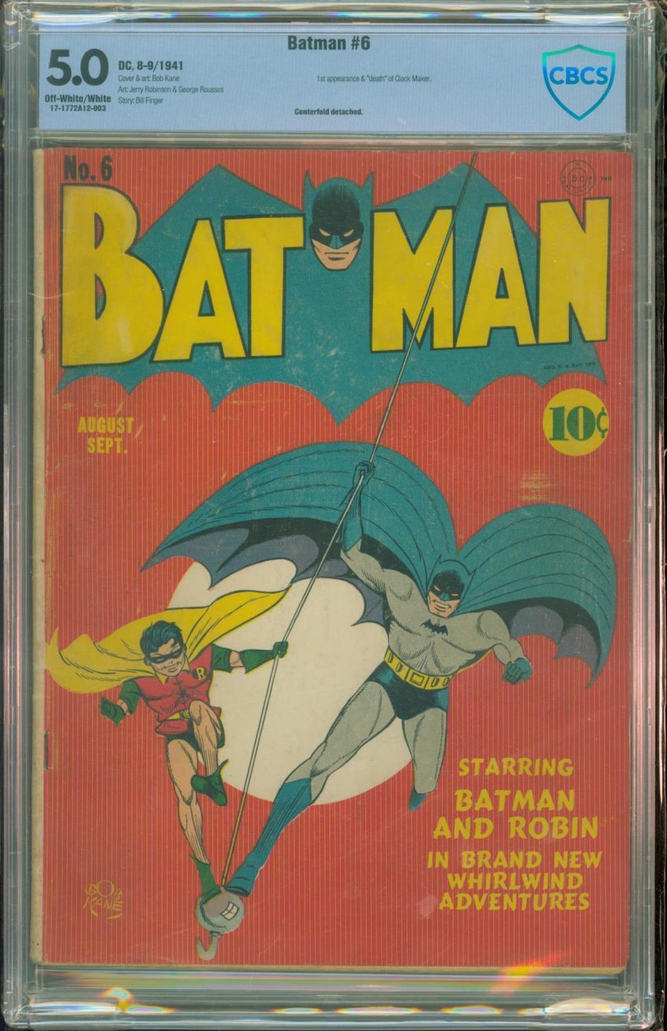 BATMAN #6 [1941] CERTIFIED[5.0] IN THE SWING